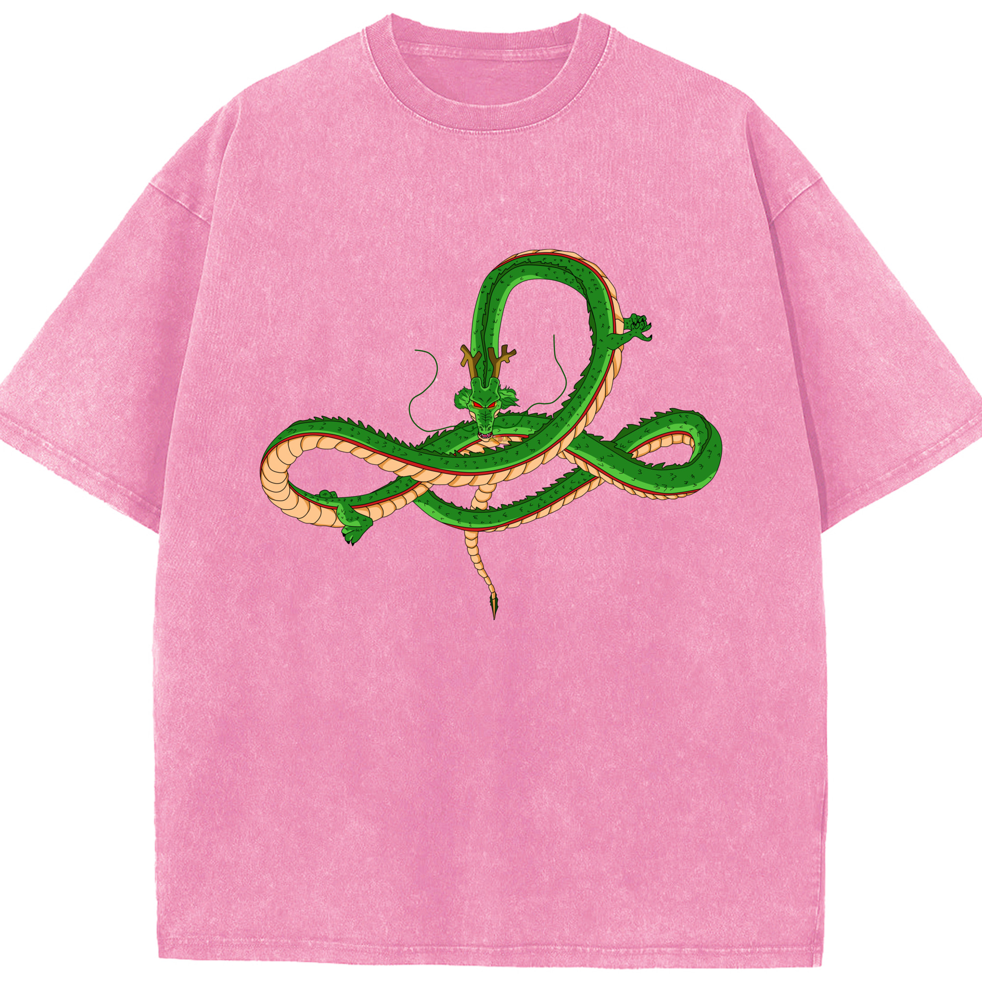 （画像用） ドラゴンボール 神龍 シェンロン DRAGON BALL Shenron 綿100% ヴィンテージ風 半袖Tシャツ（フロントプリント）